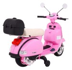 Mamido Dětský elektrický skútr Vespa růžový
