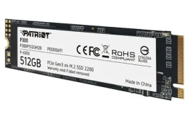 Patriot P300 512GB / SSD / M.2 2280 / IOPS: 290K 260K / M.2 PCI-E 3 (P300P512GM28)