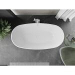 MEXEN/S - Eris volně stojící vana 170 x 80, bílá, sifon a přepad bílá 53441708000-20