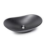 Umyvadlo na desku SAT Infinitio 61,5x36 cm černá mat bez přepadu SATINF61536BKM SATINF61536BKM