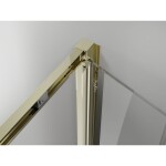 MEXEN/S - Exo sprchový kout skládací dveře 75 x 75, transparent, zlato 816-075-075-50-00