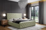 FRONTI Postel MODEL 01 200x200 světlezelená - MAGIC VELVET 2227