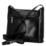 Luxusní dámská kožená crossbody kabelka Jessie, černá