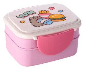Svačinový box s příborem Bento box Pusheen Core