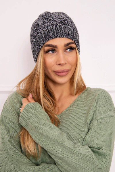 Fleecová čepice Melisa K241 šedá+černá UNI