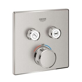 GROHE - Grohtherm SmartControl Termostatická baterie pod omítku se 2 ventily, supersteel 29124DC0