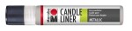 Marabu Candle Liner na svíčky - metalický stříbrný 25 ml