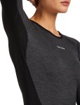 ICEBREAKER Wmns 200 Oasis+ LS Crewe, Black/Jet Heather/Undyed/Cb velikost: S
