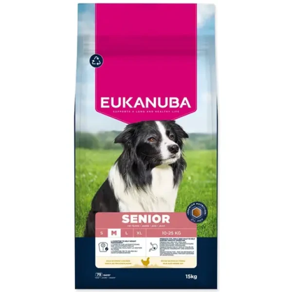 Eukanuba Senior Medium rich in fresh chicken 15kg / granule pro psy / pro seniory středních plemen (1724-204916)