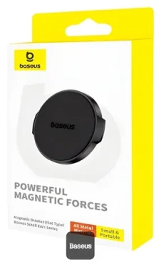 Baseus Small Ears Series Flat Cluster Black / Magnetický držák do auta / Profil 10 mm / N52 magnety / Lepicí montáž (6932172634902)