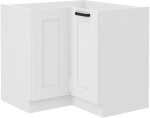 Spodní rohová skříňka Luna 90x90 DN 2F BB Barva korpusu: Dub artisan, Barva dvířek: Bílá
