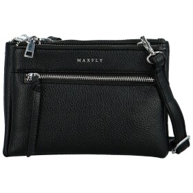 Trendy dámská koženková crossbody kabelka MaxFly Silverio, černá