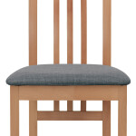 Jídelní židle, masiv buk, moření tmavý buk, látkový šedý potah