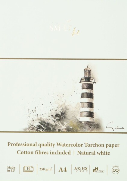 SM.LT Watercolor Pad Torchon A4 250 g 10 listů