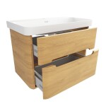 Koupelnová skříňka s umyvadlem SAT Fusion 77,5x53x45 cm dub medový mat SATFUSION280DMMW SATFUSION280DMMW