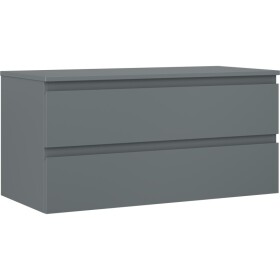 MEXEN/S - Orio koupelnová skříňka pod umyvadlo 100 cm s deskou, 2 zásuvky, grafit mat 91A10-10047-2-BFFC66