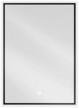 MEXEN - Erma zrcadlo s osvětlením 50 x 70 cm, LED 6000K, černý rám 9814-050-070-611-70