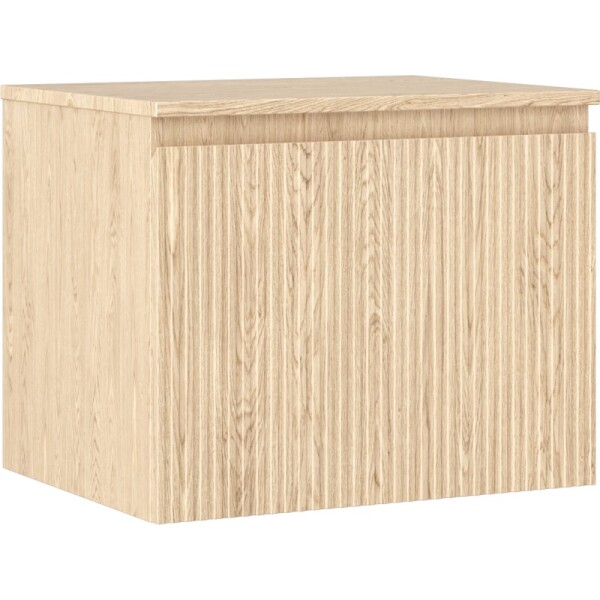 MEXEN/S - Rivel koupelnová skříňka pod umyvadlo 60 cm s deskou, 1 šuplík, reliéf , dub 91A20-06047-1-BFC81