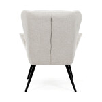 Křeslo ušák, béžová, látka, AK-H9206 CRM2