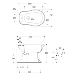 KERASAN - RETRO bidet stojící 38,5x60cm, bílá 102001