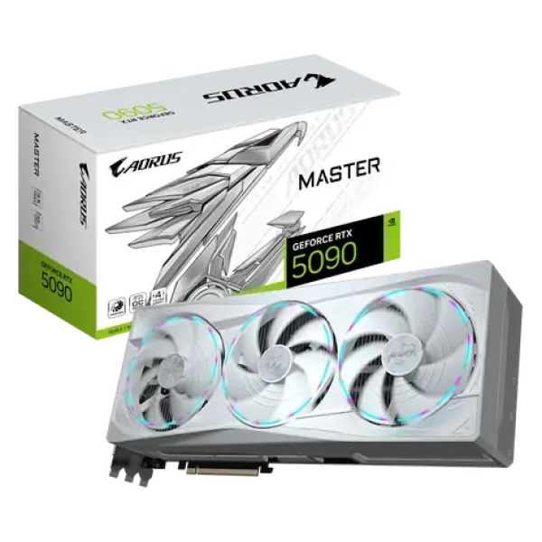 GIGABYTE AORUS GeForce RTX 5090 MASTER ICE 32GB / 2655MHz / 32GB GDDR7 / 512-bit / 1x HDMI + 3x DP / 1000W (16) (GV-N5090AORUSM ICE-32GD)
