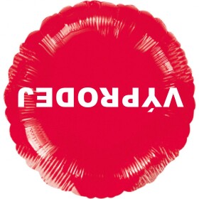 Visící balónek fóliový červený VÝPRODEJ Balonky.cz Visící balónek fóliový červený VÝPRODEJ Balonky.cz