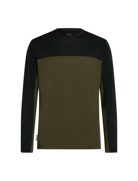 Pánské merino triko s dlouhým rukávem ICEBREAKER Mens 125 Cool-Lite Sphere LS Tee CB, Dark Loden/Black/Cb velikost: S