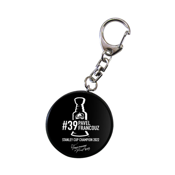 FansArena Přívěšek na klíče minipuk Pavel Francouz #39 Stanley Cup Champion 2022 Colorado Avalanche NHL FRANCOUZ2022-PRIVESEK-MINIPUK