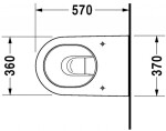 DURAVIT - Starck 2 Stojící klozet, 370x570 mm, bílá 2128090000