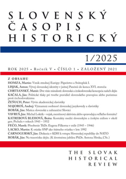 Slovenský časopis historický 1 / 2025