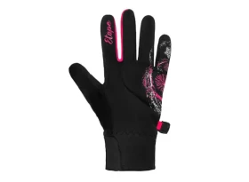 Etape Puzzle dětské rukavice černá/růžová vel. 9-10