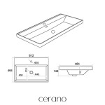 CERANO - Umyvadlo keramické Viano - nábytkové - bílá lesklá - 81,2x46,4 CER-680381