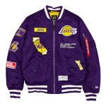 New Era Pánská bunda Los Angeles Lakers NBA Alpha Industries MA-1 Bomberjacke Velikost: 2XL