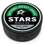 Mustang Puk Dallas Stars NHL Block Textured Puck
