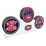 Mustang Puk Montreal Canadiens NHL 3 Puck Podium Set