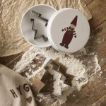 Ib Laursen Dóza s vykrajovátky Trees – set 3 ks, bílá barva, kov