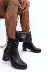 Dámské šněrované boty na podpatku černé Liriam 37