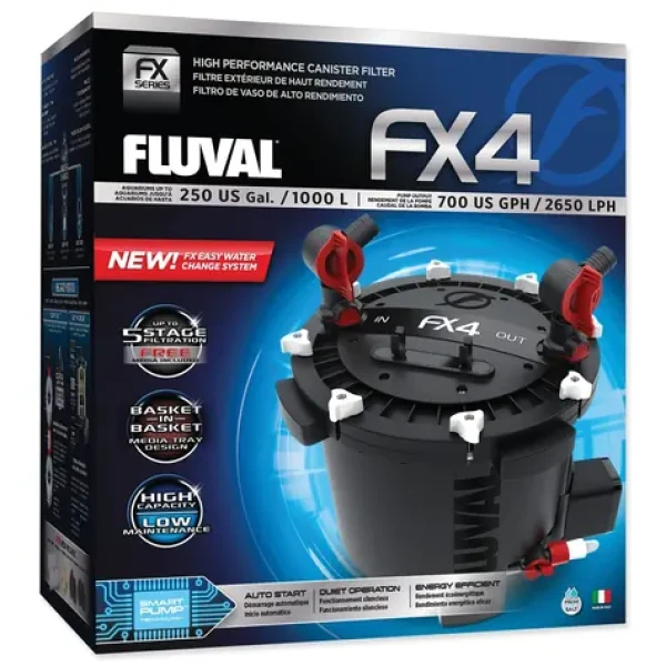 Fluval FX4 / Vnější filtr / 2650 l/h / do 1000 l akvária (101-214)