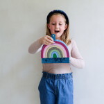 MIMI & LULA Dětská šperkovnice Blue Rainbow, modrá barva, textil