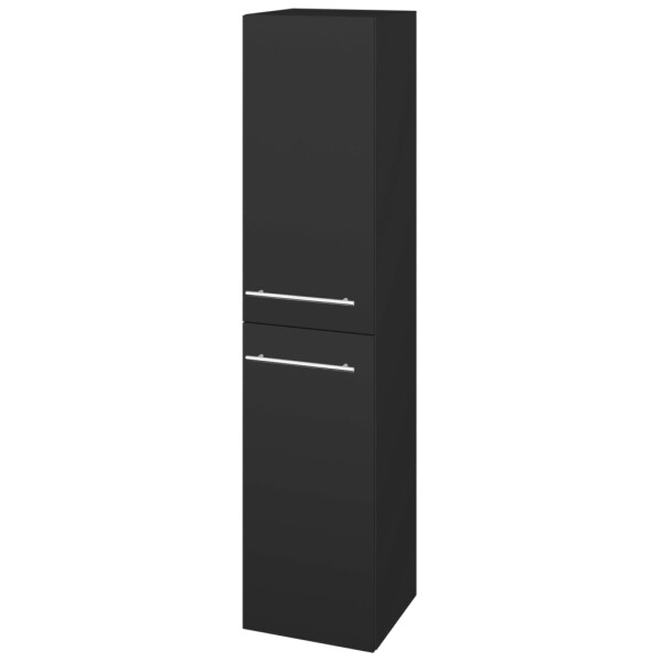 Dřevojas - Vysoká skříň s košem na prádlo DOS SVD2K 35 - N03 Graphite / Úchytka T02 / N03 Graphite / Pravé 210939BP