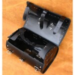 Kožený moto kufr K6, 50/60x27x32cm boční