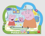 Puzzle 25 Peppa Pig ve vaně kontura