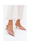 Lodičky na jehlovém podpatku GG-88-53 zlato-růžové - Givana 38