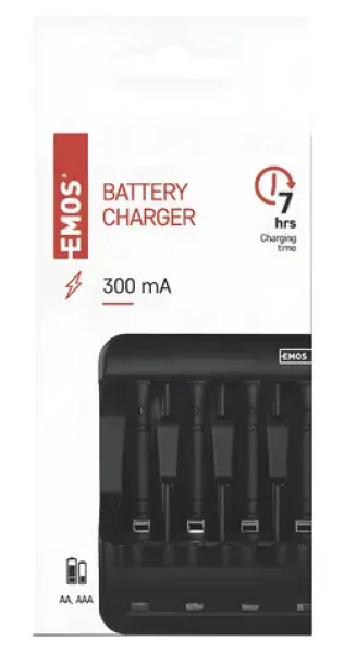 EMOS BCN-40 / Nabíječka baterií / AA/AAA / USB / 4 kanály (1603027000)