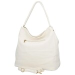 Trendy dámská koženková kabelka na rameno Nina, bílá