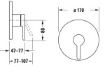 DURAVIT - C.1 Sprchová baterie pod omítku, matná černá C14210010046