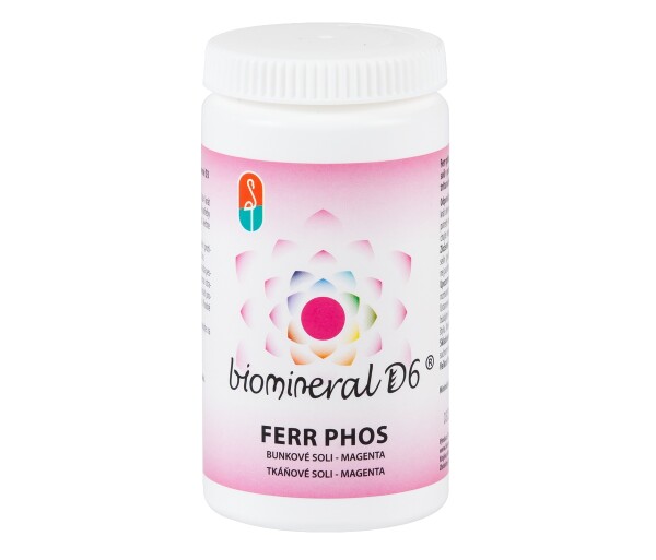Biomineral D6 FERR PHOS tkáňové soli MAGENTA 180 tablet