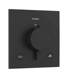 HANSGROHE - Ecostat Comfort E Termostatická baterie pod omítku, pro 2 spotřebiče, matná černá 33716670