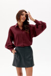 Krátká koženková sukně SPO0052 černá - Roco Fashion 38