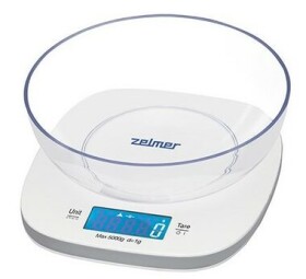 Zelmer ZKS1450 bílá / Kuchyňská váha / LCD displej / max 5 kg (ZKS1450)